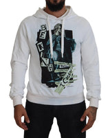 Dolce & Gabbana White Caesar Cotton Hooded Sweatshirt Sweater