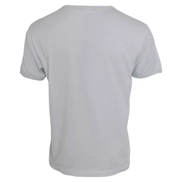 Dolce & Gabbana White Cotton Round Neck Short Sleeve T-shirt