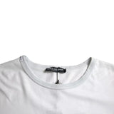 Dolce & Gabbana White Cotton Round Neck Short Sleeve T-shirt