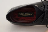 Dolce & Gabbana Black Patent Leather Derby Dress Shoes