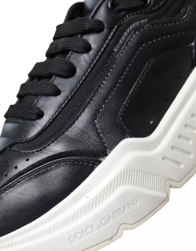 Dolce & Gabbana Black White DAYMASTER Leather Sneakers Women Shoes