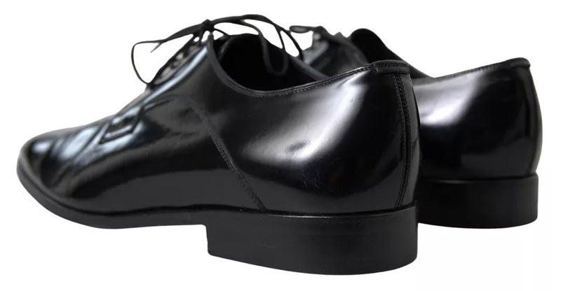 Dolce & Gabbana Black Polished Leather Formal Dress Shoes