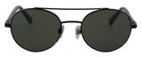 Dolce & Gabbana Matte Black Steel Frame Green Lens DG2245 Sunglasses