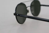 Dolce & Gabbana Matte Black Steel Frame Green Lens DG2245 Sunglasses