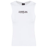 Comme Des Fuckdown White Cotton Tops & T-Shirt