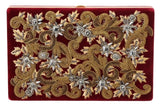 Dolce & Gabbana Red Velvet Gold Frame Clutch Evening Party Purse Bag