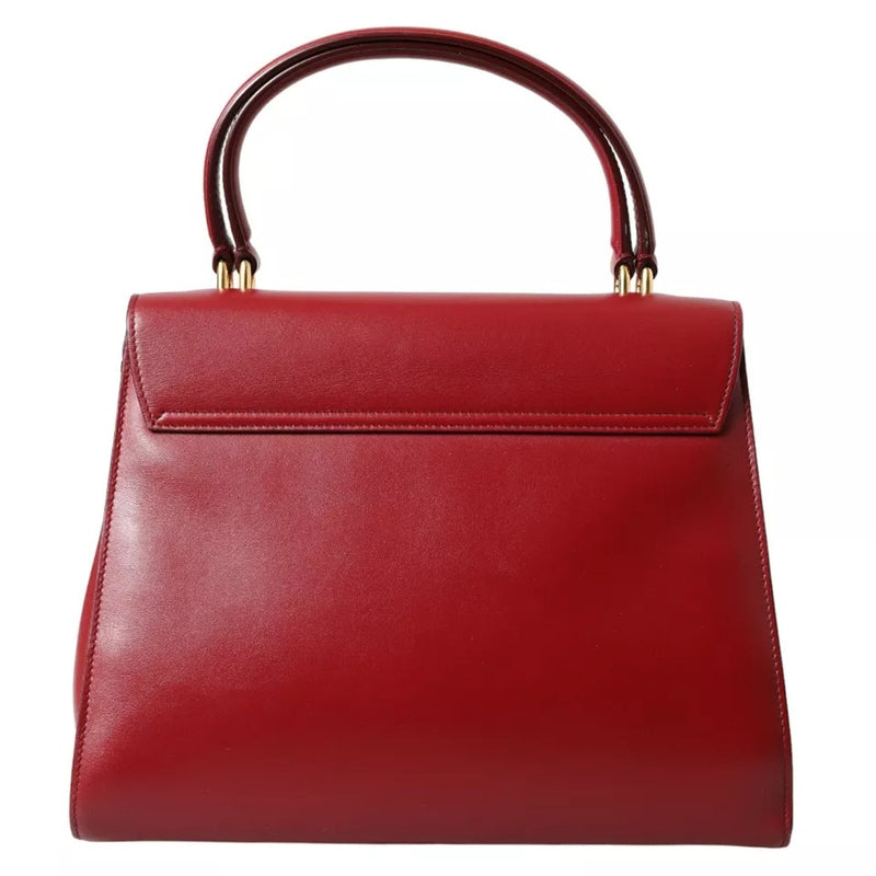 Dolce & Gabbana Red Leather Top Handle Crossbody WELCOME Shoulder Bag