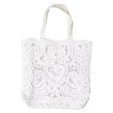 Dolce & Gabbana White Cordonetto Lace Beatrice Tote Bag