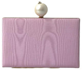 Dolce & Gabbana Pink Silk Gold Frame Clutch Evening Party Purse Bag