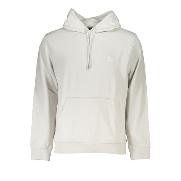 Hugo Boss Gray Cotton Mens Hooded Sweater