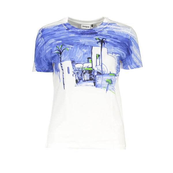 Desigual White Cotton Tops & T-Shirt