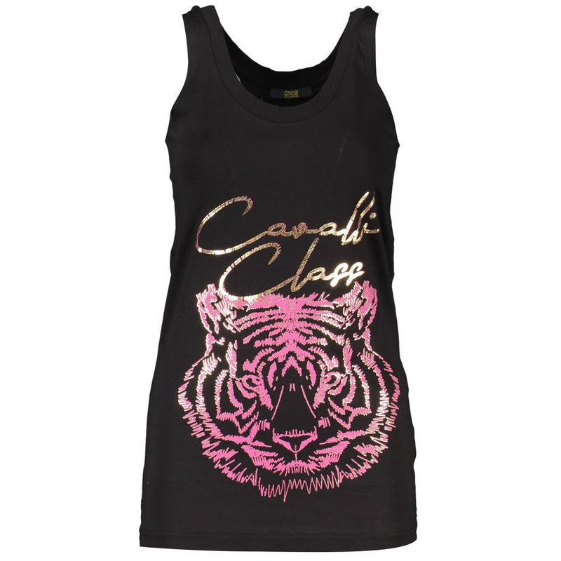 Cavalli Class Elegant Wide Shoulder Printed Tank Top