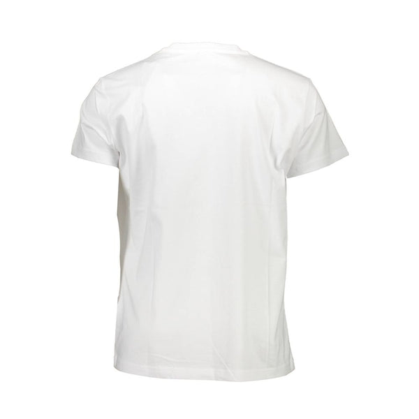 Diesel Crisp White Crew Neck Tee with Iconic Print