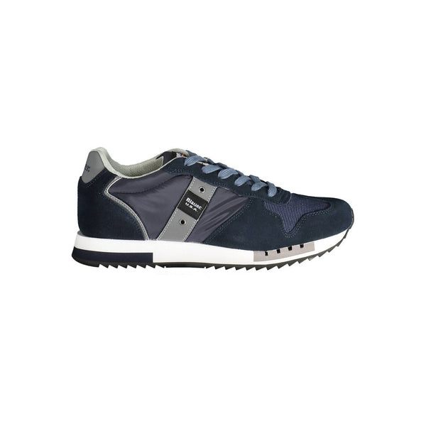 Blauer Sleek Blue Sports Sneakers with Contrasting Details