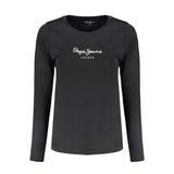 Pepe Jeans Black Cotton Tops & T-Shirt