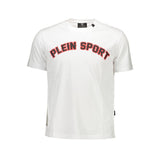 Plein Sport Sporty Elegance White Cotton T-Shirt