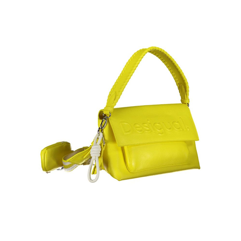 Desigual Yellow Polyethylene Handbag