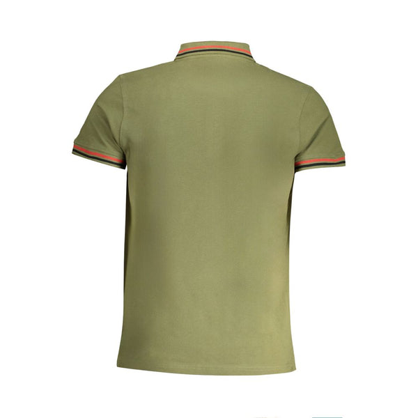 Cavalli Class Green Cotton Polo Shirt