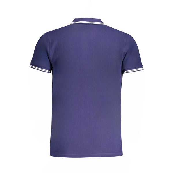 Cavalli Class Blue Cotton Polo Shirt