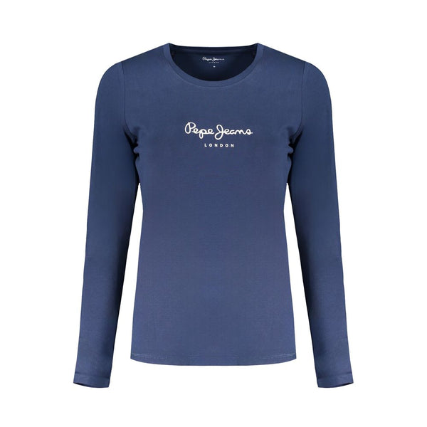 Pepe Jeans Blue Cotton Tops & T-Shirt