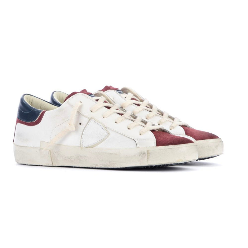 Philippe Model Elegant Leather Sneakers with Suede Accents