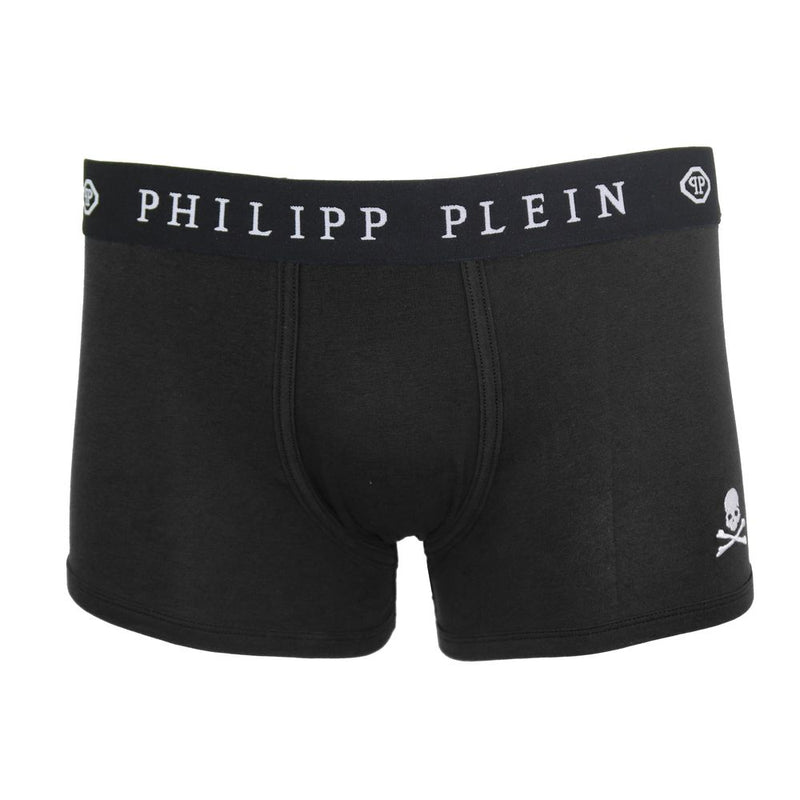 Philipp Plein Black Cotton Men Boxer Pair