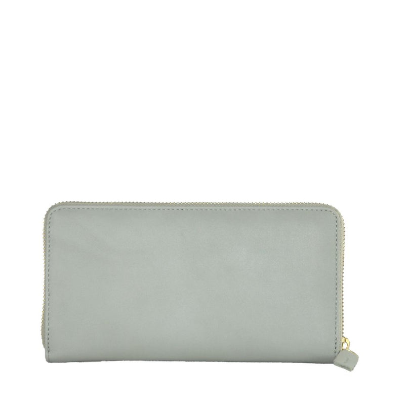 Cavalli Class Elegant Grey Calfskin Wallet for Her