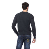 Billionaire Italian Couture Gray Merino Wool Men Sweater