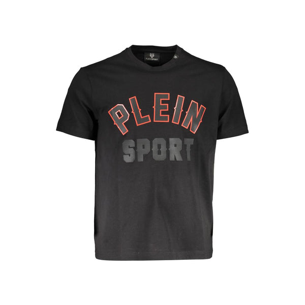 Plein Sport Elevated Athletic Black Tee with Iconic Print