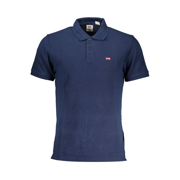 Levi's Chic Blue Cotton Polo Shirt with Logo Accent