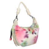 Desigual Chic White Expandable Handbag with Contrasting Accents