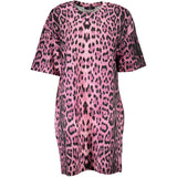 Cavalli Class Pink Cotton Dress