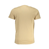 Cavalli Class Beige Cotton T-Shirt