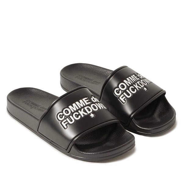 Comme Des Fuckdown Black Pvc Sandal