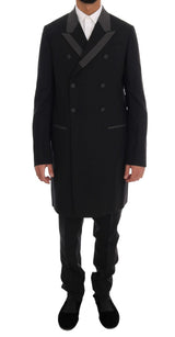 Dolce & Gabbana Elegant Black Double Breasted Wool Suit