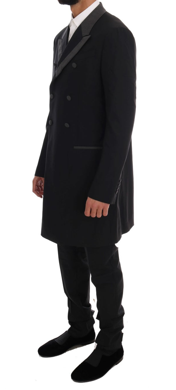 Dolce & Gabbana Elegant Black Double Breasted Wool Suit