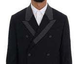 Dolce & Gabbana Elegant Black Double Breasted Wool Suit