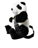 Dolce & Gabbana Black White Eco-Fur Animal Panda Shoulder Bag