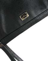 Dolce & Gabbana Black Leather Miss Escape Shopping Tote Women Bag