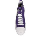 Dolce & Gabbana Purple Canvas Logo Sneakers Boots Shoes