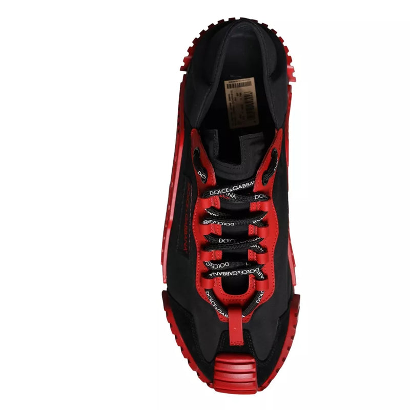 Dolce & Gabbana Black Red NS1 Low Top Sneakers Men Shoes