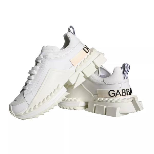 Dolce & Gabbana White Super King Low Top Sneakers Shoes