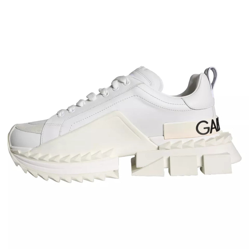 Dolce & Gabbana White Super King Low Top Sneakers Shoes