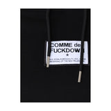 Comme Des Fuckdown Black Cotton Tops & T-Shirt