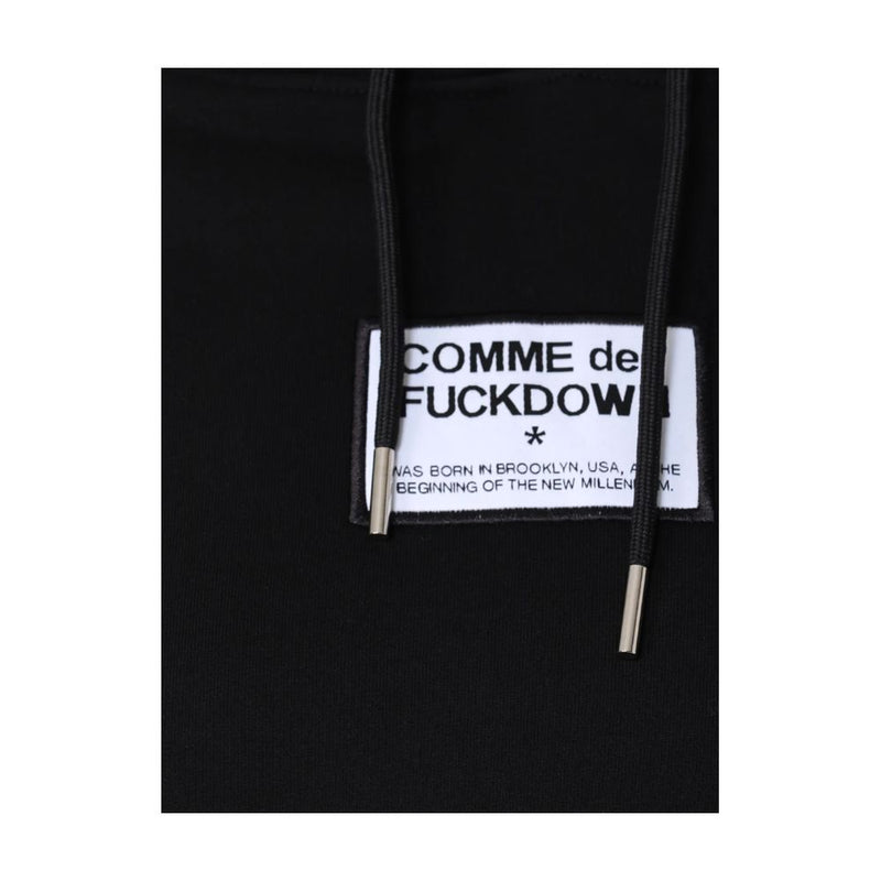 Comme Des Fuckdown Black Cotton Tops & T-Shirt