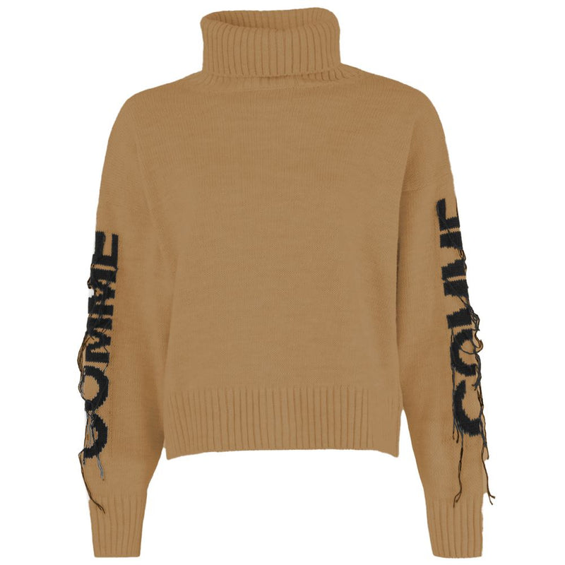 Comme Des Fuckdown Brown Acrylic Sweater