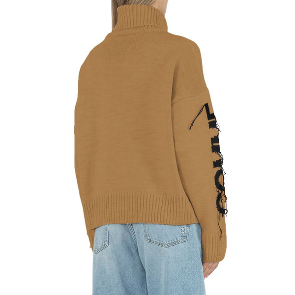 Comme Des Fuckdown Brown Acrylic Sweater