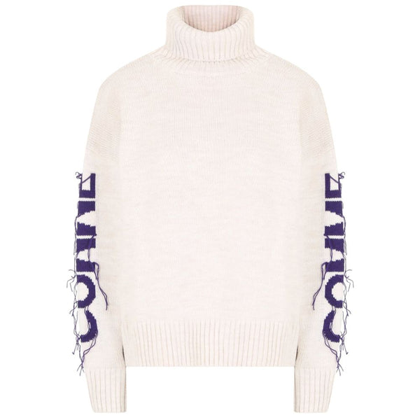 Comme Des Fuckdown Beige Acrylic Sweater