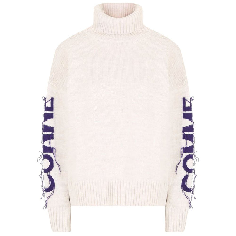 Comme Des Fuckdown Beige Acrylic Sweater