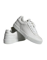 Dolce & Gabbana White Miami Leather Low Top Sneakers Shoes